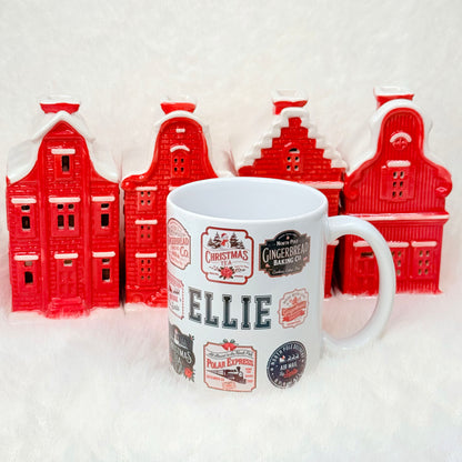 Personalized Vintage Christmas Signs Mug