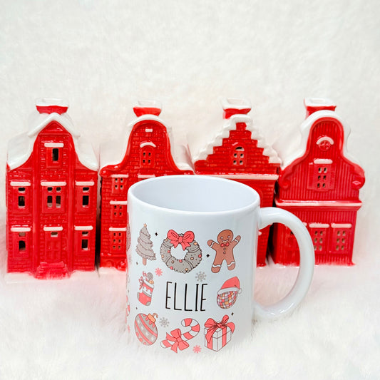 Personalized Retro Christmas Mug