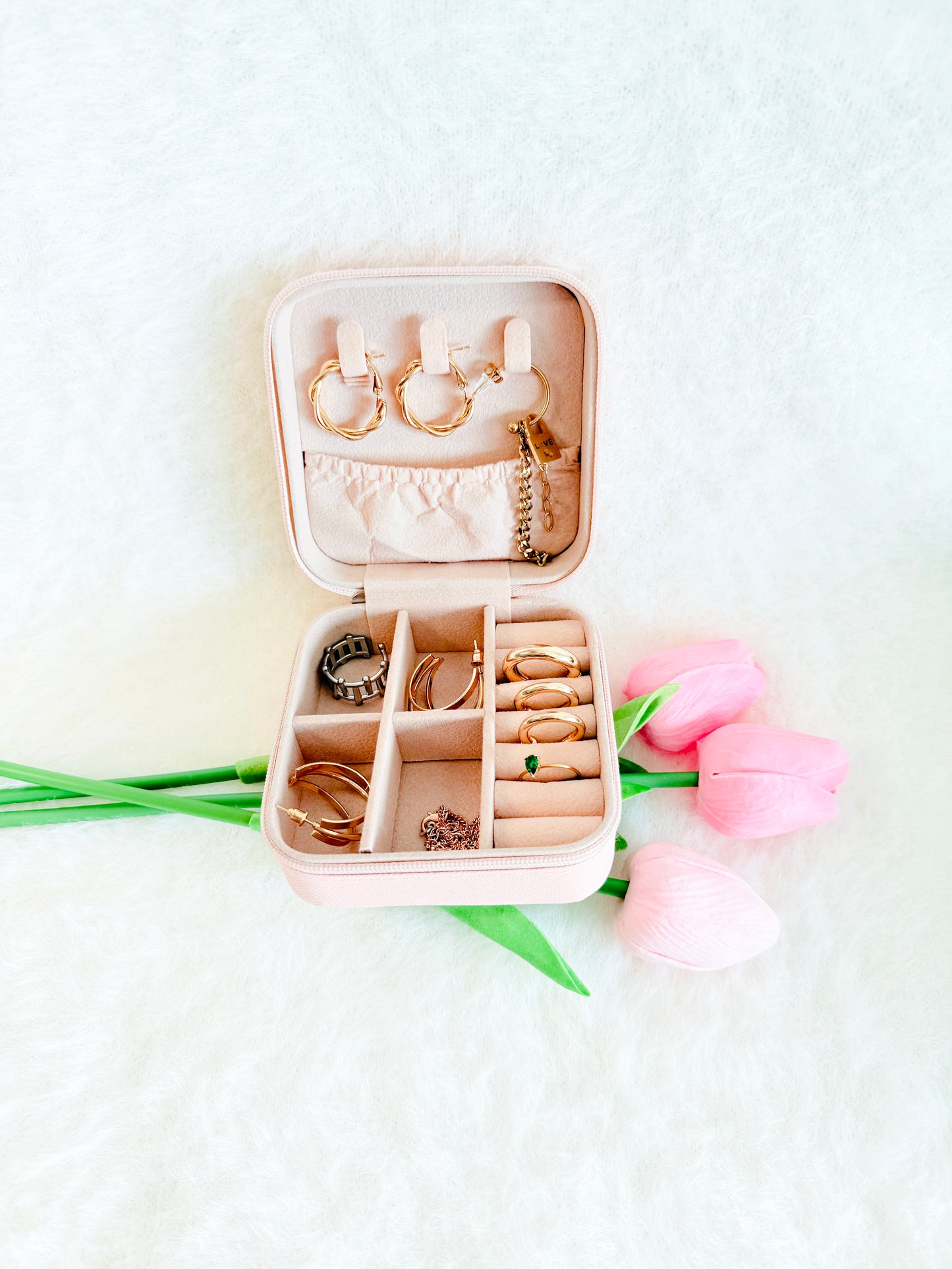 Personalised Travel Jewellery Box - Peach